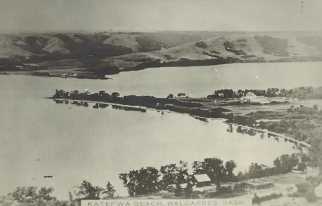 Katepwa Beach and lake from the hills